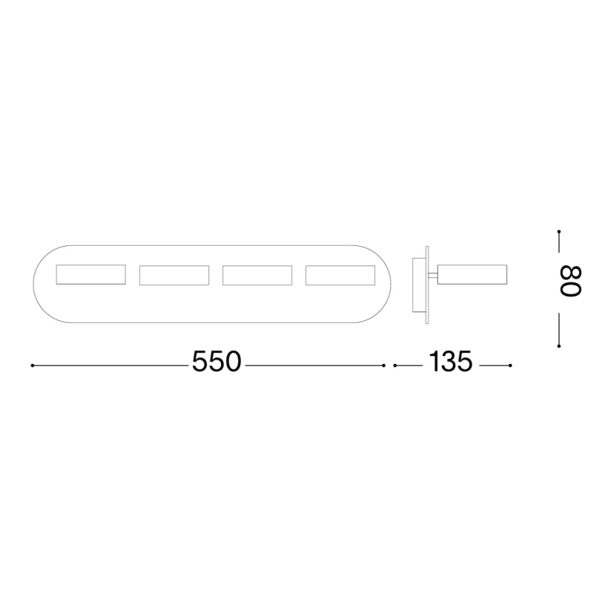 Ideal Lux - LED sieninis taškinis šviestuvas OBY 4xLED/6W/230V CRI 90 baltas