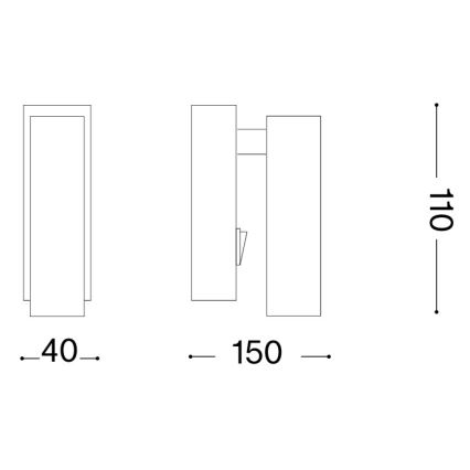 Ideal Lux - LED sieninis taškinis šviestuvas PAGE LED/3W/230V CRI 90 baltas