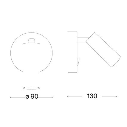 Ideal Lux - LED sieninis taškinis šviestuvas PAGE LED/3W/230V CRI 90 juoda