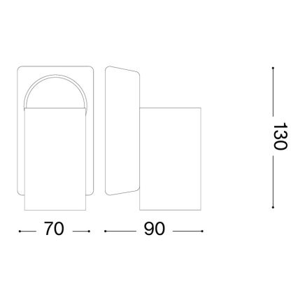 Ideal Lux - LED sieninis taškinis šviestuvas RUDY 1xGU10/7W/230V CRI 90 juodas