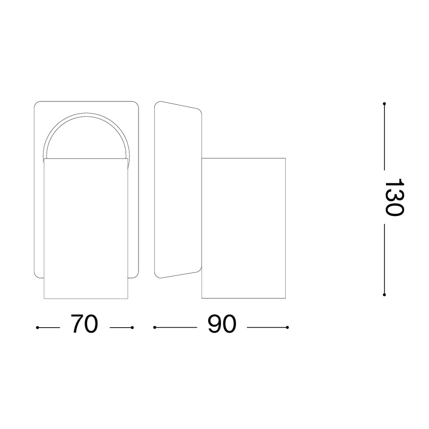 Ideal Lux - LED sieninis taškinis šviestuvas RUDY 1xGU10/7W/230V CRI 90 juodas