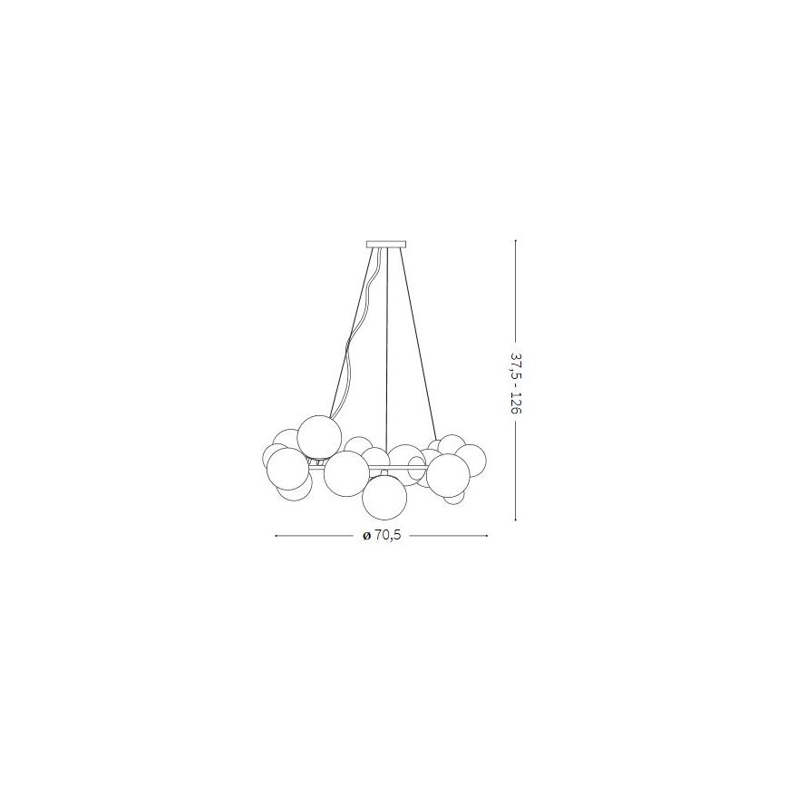 Ideal Lux - LED Sietynas ant grandinės DNA 25xG9/3,2W/230V