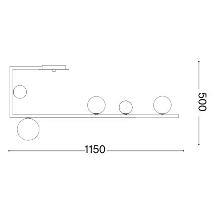 Ideal Lux - LED sietynas BIRDS 5xG9/3W/230V juoda/auksas