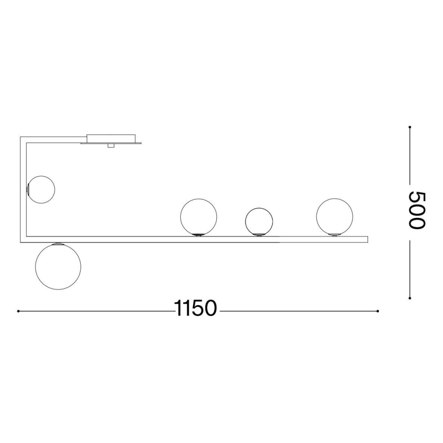 Ideal Lux - LED sietynas BIRDS 5xG9/3W/230V juoda/auksas