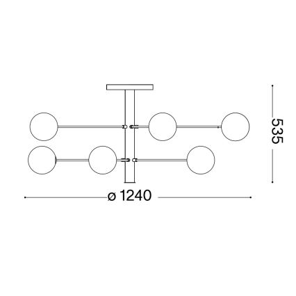 Ideal Lux - LED sietynas COSMOPOLITAN 10xG9/3W/230V diametras 124 cm juoda