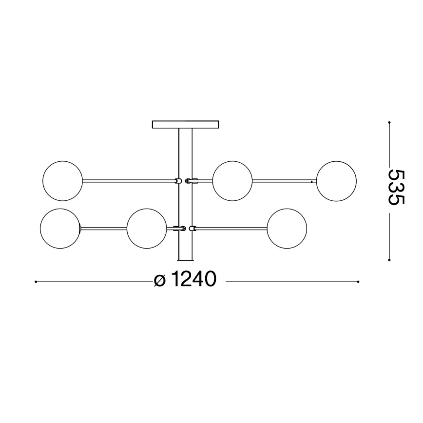 Ideal Lux - LED sietynas COSMOPOLITAN 10xG9/3W/230V diametras 124 cm juoda