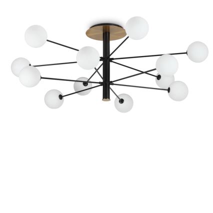 Ideal Lux - LED sietynas COSMOPOLITAN 12xG9/3W/230V diametras 145 cm juoda
