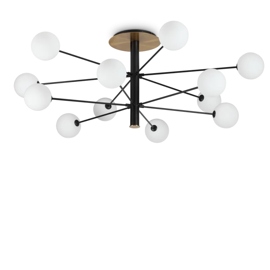 Ideal Lux - LED sietynas COSMOPOLITAN 12xG9/3W/230V diametras 145 cm juoda