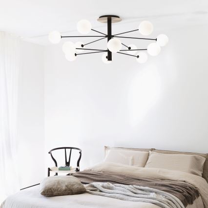 Ideal Lux - LED sietynas COSMOPOLITAN 12xG9/3W/230V diametras 145 cm juoda