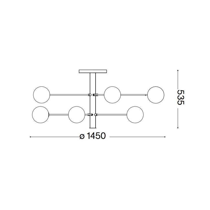 Ideal Lux - LED sietynas COSMOPOLITAN 12xG9/3W/230V diametras 145 cm juoda