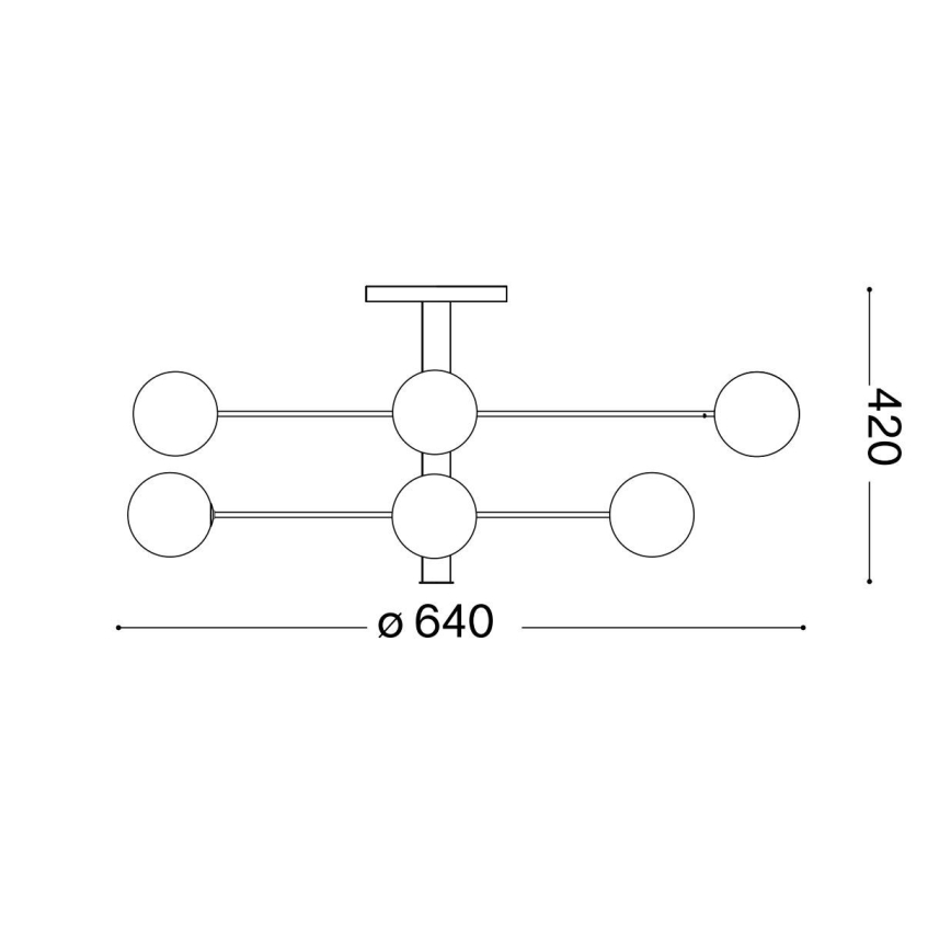 Ideal Lux - LED sietynas COSMOPOLITAN 8xG9/3W/230V diametras 64 cm juoda