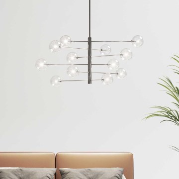 Ideal Lux - LED sietynas EQUINOXE 12xG4/2W/230V diametras 124 cm blizgus chromas/permatoma