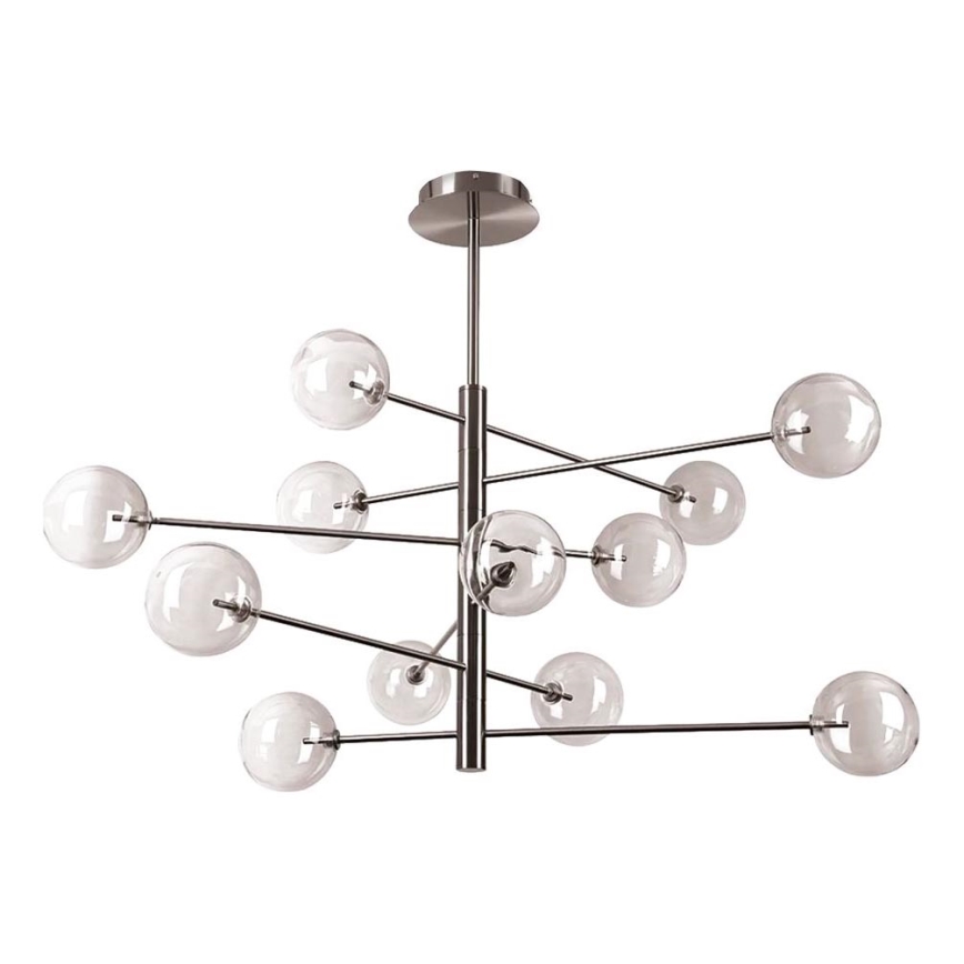 Ideal Lux - LED sietynas EQUINOXE 12xG4/2W/230V diametras 128,1 cm blizgus chromas/dūminis