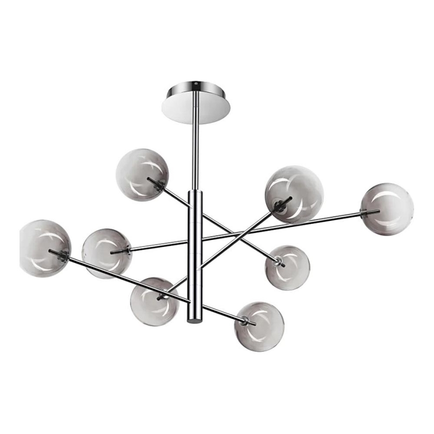 Ideal Lux - LED sietynas EQUINOXE 8xG4/2W/230V diametras 128 cm blizgus chromas/dūminis
