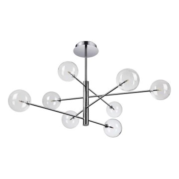 Ideal Lux - LED sietynas EQUINOXE 8xG4/2W/230V diametras 128 cm blizgus chromas/permatoma