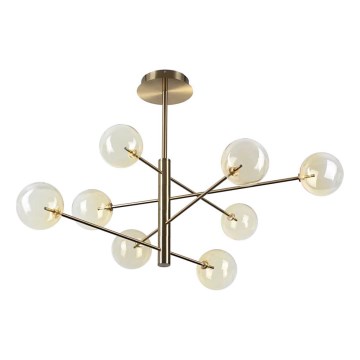 Ideal Lux - LED sietynas EQUINOXE 8xG4/2W/230V diametras 128 cm žalvaris/dūminis