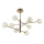 Ideal Lux - LED sietynas EQUINOXE 8xG4/2W/230V diametras 128 cm žalvaris/dūminis