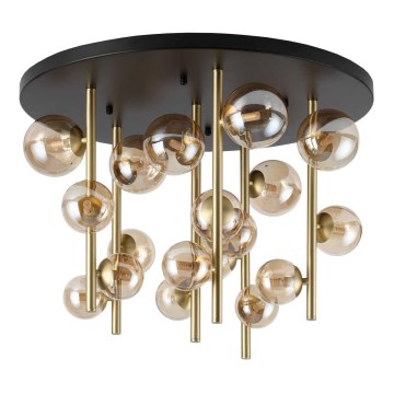 Ideal Lux - LED sietynas PERLAGE 18xG9/3W/230V diametras 70 cm auksas/dūminis