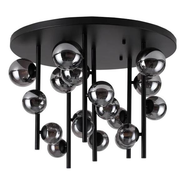 Ideal Lux - LED sietynas PERLAGE 18xG9/3W/230V diametras 70 cm juoda/dūminis