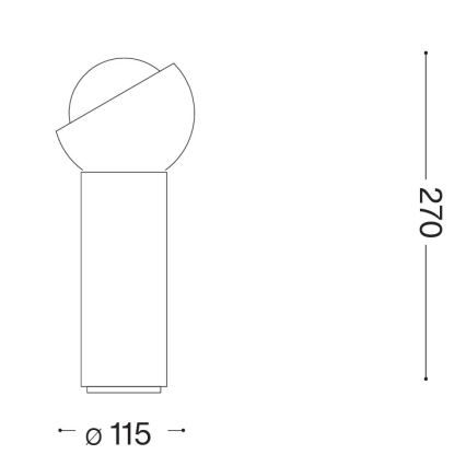 Ideal Lux - LED stalinė lempa BLOOM 1xG9/3W/230V auksinė/dūminė smėlio spalvos