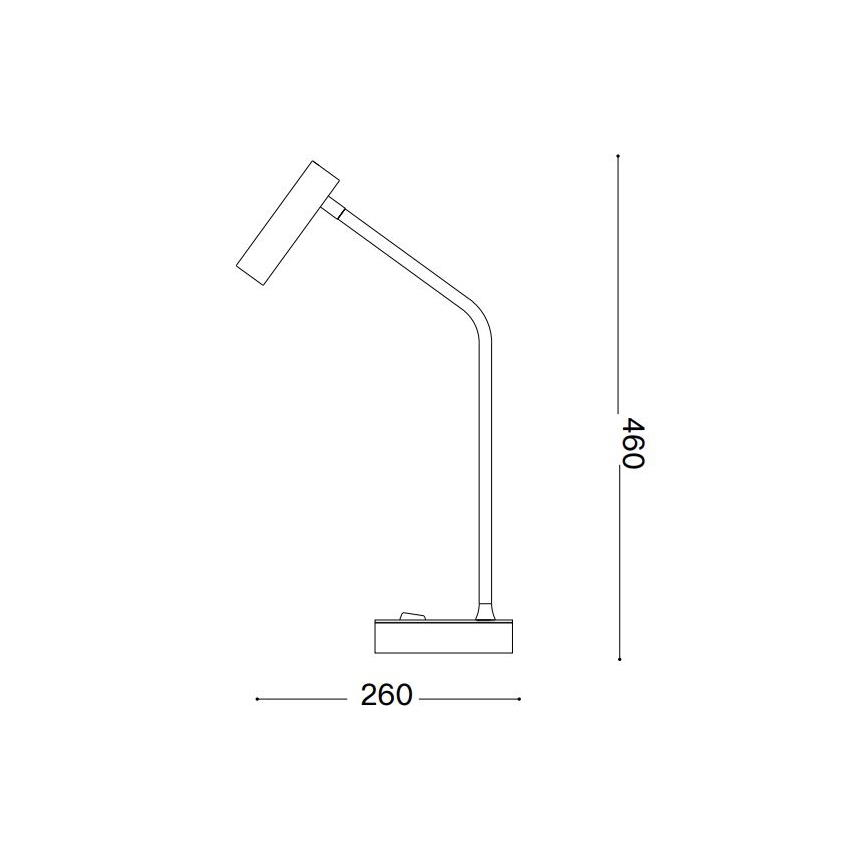 Ideal Lux - LED stalinis šviestuvas EASY LED/3,5W/230V CRI 90 juoda