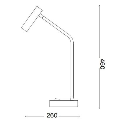 Ideal Lux - LED stalinis šviestuvas EASY LED/3,5W/230V CRI 90 juoda
