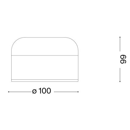 Ideal Lux - LED reguliuojama jutiklinė stalinė lempa MIGNON LED/5W/5V 1500 mAh skersmuo 10 cm CRI 90 balta