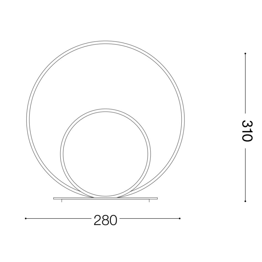Ideal Lux - LED stalinis šviestuvas OZ LED/22W/230V CRI 90 juoda