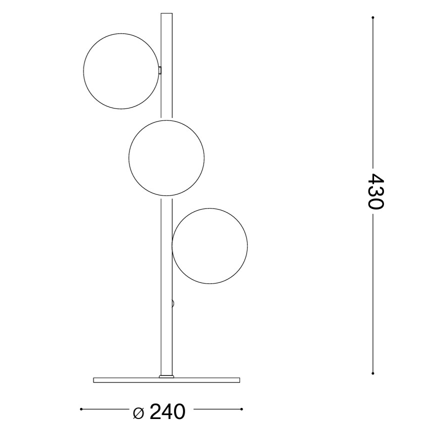 Ideal Lux - LED stalinis šviestuvas PERLAGE 3xG9/3W/230V auksinis/baltas