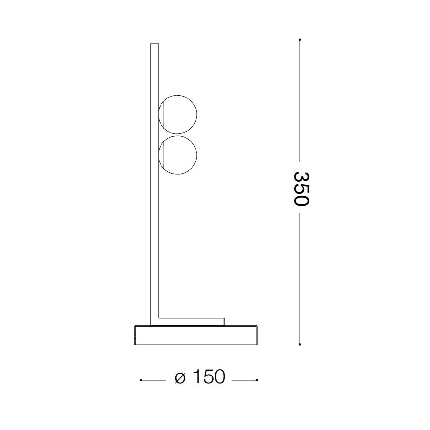 Ideal Lux - LED stalinis šviestuvas PING PONG 2xLED/3W/230V CRI 90 juoda