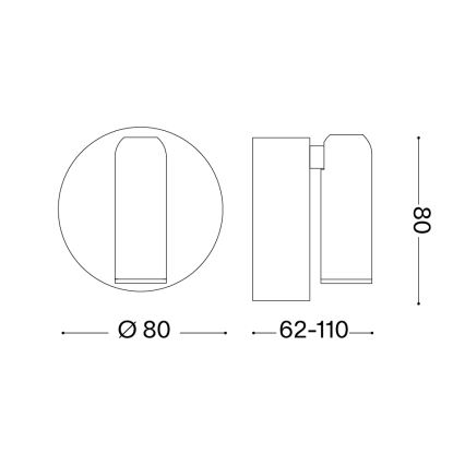 Ideal Lux - LED dimeriuojamas įkraunamas jutiklinis sieninis taškinis šviestuvas BEAN LED/3W/5V CRI 95 balta