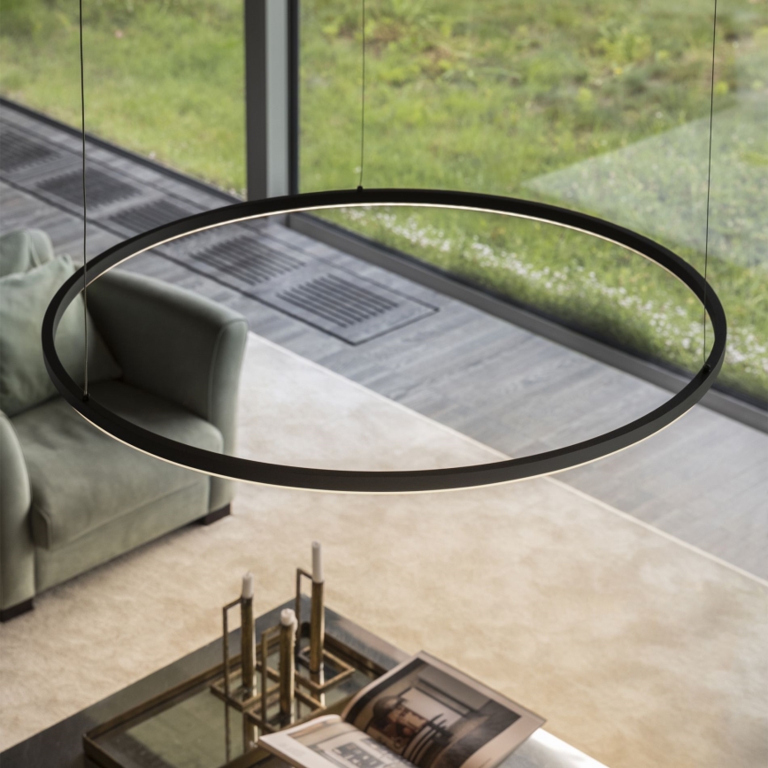 Ideal Lux - LED reguliuojamas pakabinamas šviestuvas ant laido ORACLE SLIM LED/43W/230V 3000K skersmuo 90 cm juodas
