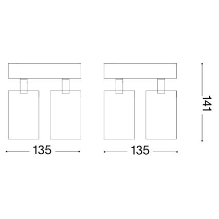 Ideal Lux - LED taškinis šviestuvas DYNAMITE 4xGU10/7W/230V CRI 90 juoda