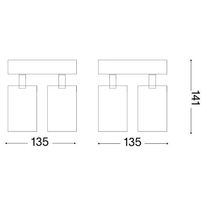Ideal Lux - LED taškinis šviestuvas DYNAMITE 4xGU10/7W/230V CRI 90 juodas