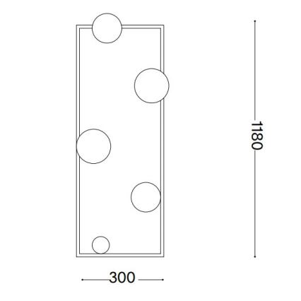 Ideal Lux - LED toršeras ANGOLO 5xG9/3W/230V žalvaris