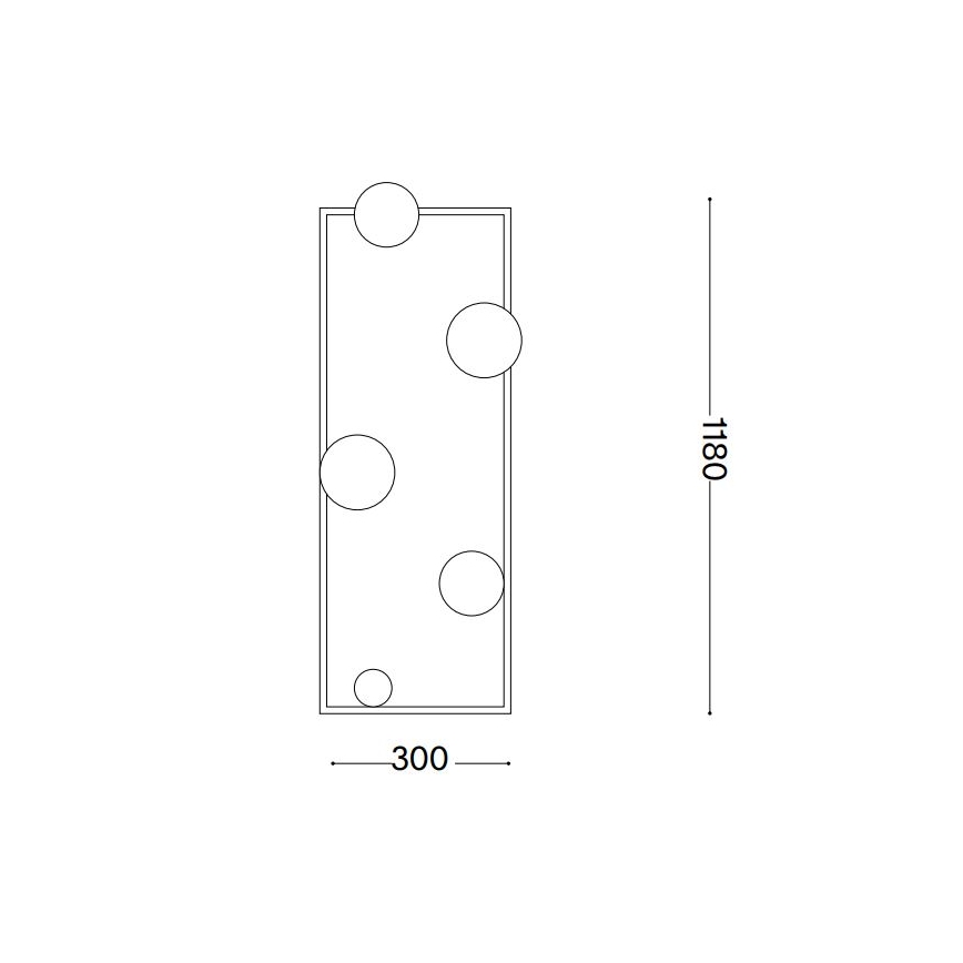 Ideal Lux - LED toršeras ANGOLO 5xG9/3W/230V žalvaris