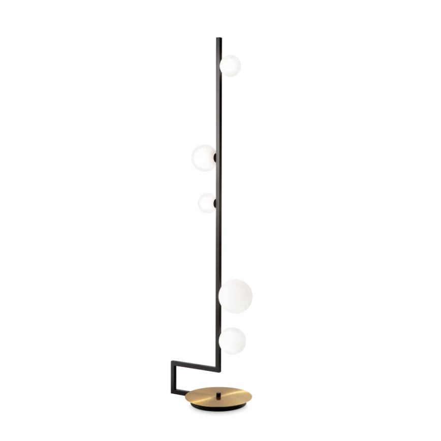 Ideal Lux - LED toršeras BIRDS 5xG9/3W/230V juoda/auksas