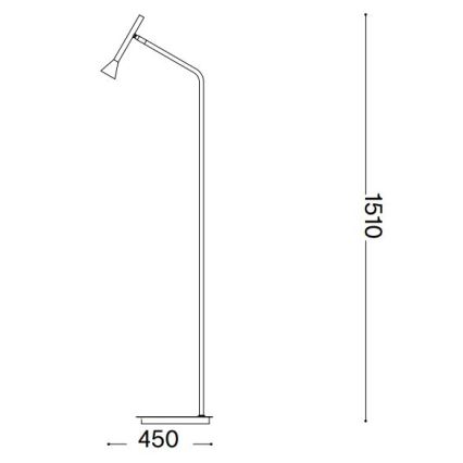 Ideal Lux - LED toršeras DIESIS LED/4,5W/230V CRI 95 auksas
