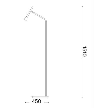 Ideal Lux - LED toršeras DIESIS LED/4,5W/230V CRI 95 matinis chromas