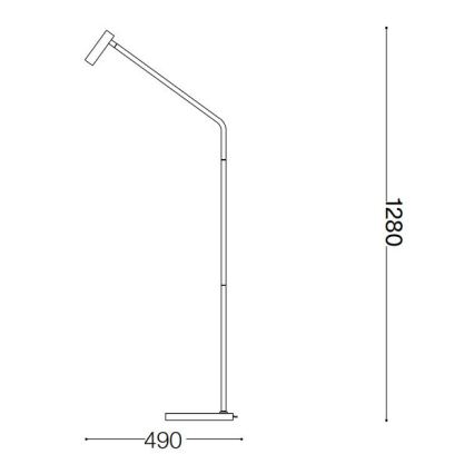 Ideal Lux - LED toršeras EASY LED/3,5W/230V CRI 90 juoda