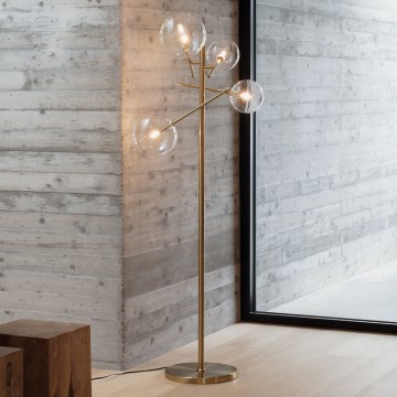 Ideal Lux - LED toršeras EQUINOXE 4xG4/2W/230V žalvaris/permatoma