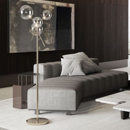 Ideal Lux - LED toršeras EQUINOXE 4xG4/2W/230V žalvaris/permatoma