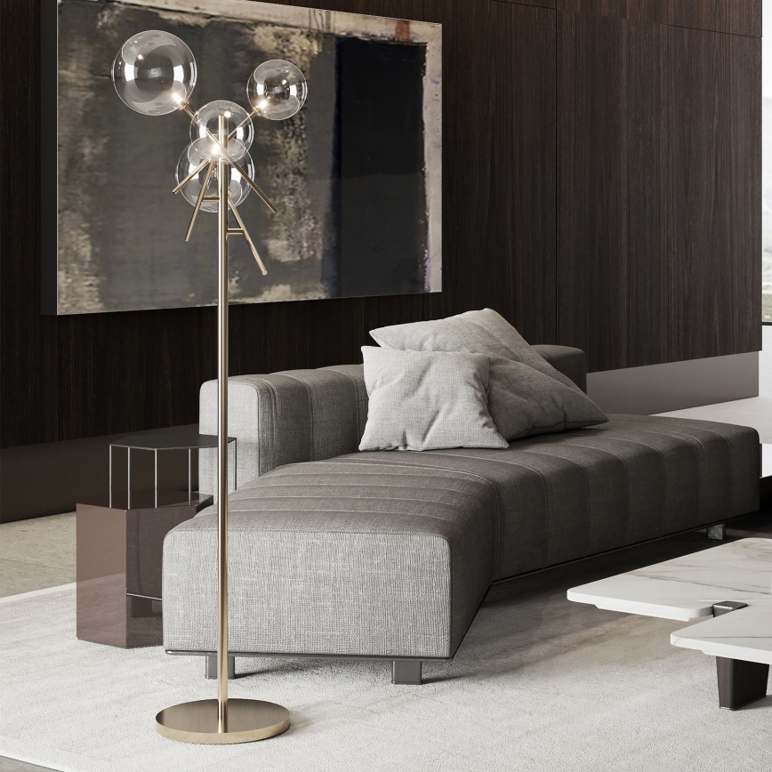 Ideal Lux - LED toršeras EQUINOXE 4xG4/2W/230V žalvaris/permatoma