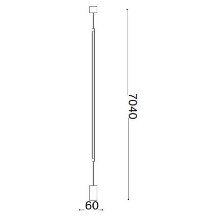 Ideal Lux - LED toršeras FILO LED/14W/230V 2700K CRI 90 žalvaris