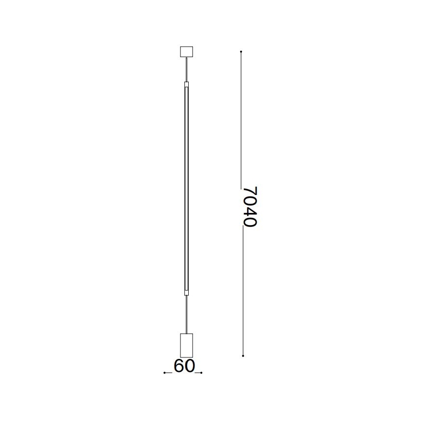 Ideal Lux - LED toršeras FILO LED/14W/230V 2700K CRI 90 žalvaris