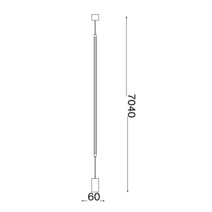 Ideal Lux - LED toršeras FILO LED/14W/230V 3000K CRI 90 juoda