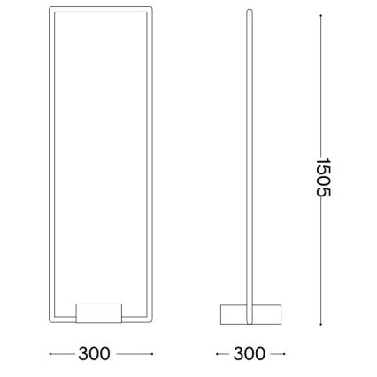 Ideal Lux - LED toršeras FRAME LED/30W/230V juoda