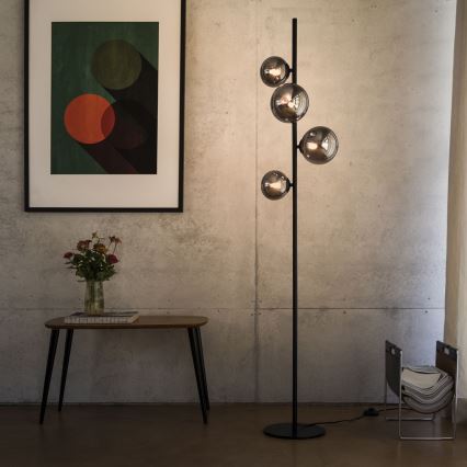 Ideal Lux - LED toršeras PERLAGE 4xG9/3W/230V juoda/dūminis