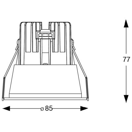 Ideal Lux - LED įleidžiamas vonios šviestuvas GAME TRIM LED/11W/230V 3000K CRI 90 skers. 8,5 cm IP65 juodas