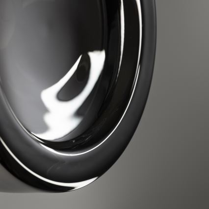 Ideal Lux - LED vonios kambario lubų šviestuvas LOLLY 1xGX53/9W/230V, skersmuo 10,5 cm, IP44, juoda/dūminė juoda